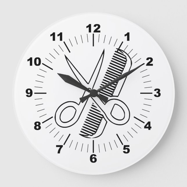 Friseur Große Wanduhr (Vorderseite)