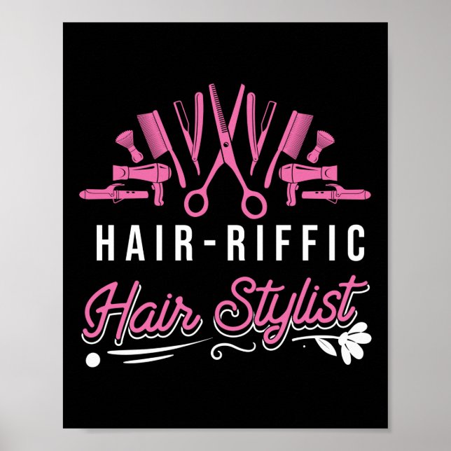 Friseur Haar-Riffic Haare Stylist Poster (Vorne)