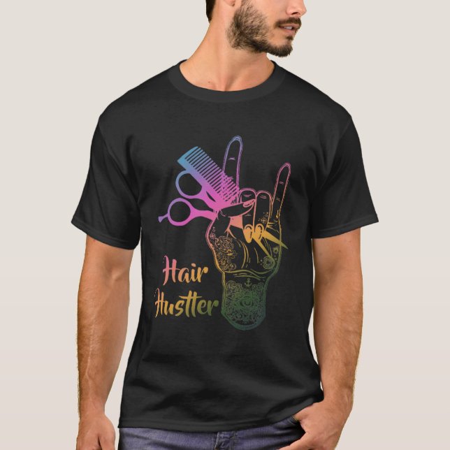 Friseur Hair Hustler Friseur T-Shirt (Vorderseite)