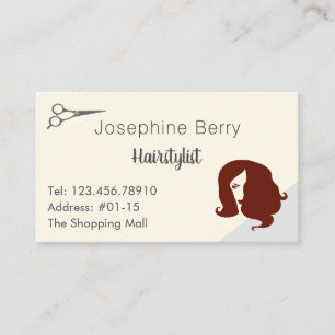 Friseur / Hairstylist Große Schriftgröße Visitenkarte