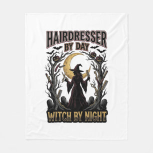 Friseur-Hexe Halloween-Stylist bei Tag Design_ Fleecedecke