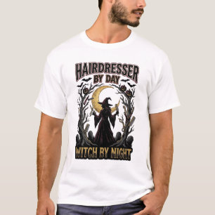 Friseur-Hexe Halloween-Stylist bei Tag Design_ T-Shirt