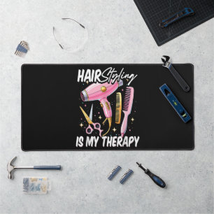 Friseur ist meine Therapie Schreibtischunterlage