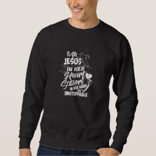 Friseur Jesus Niedlich Christ Follower Frauen Funn Sweatshirt