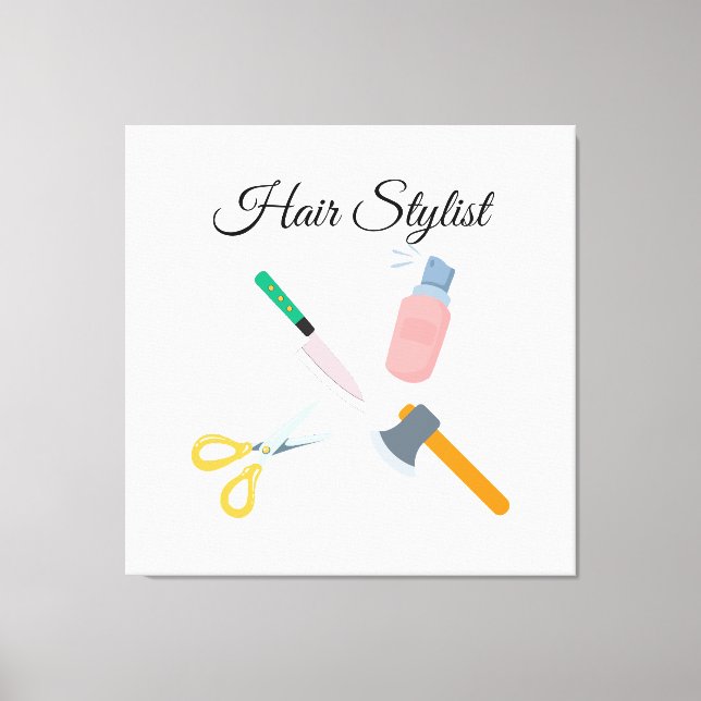 Friseur Leinwanddruck (Vorderseite)