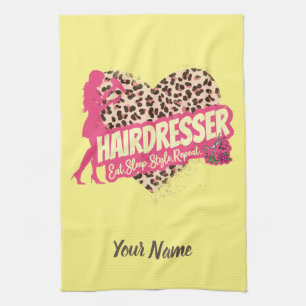 Friseur Leopard Hair Hustler Geschirrtuch