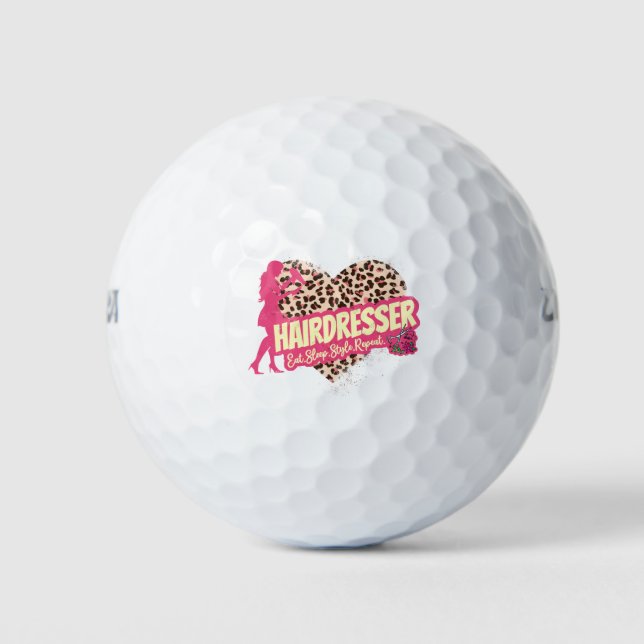 Friseur Leopard Hair Hustler Golfball (Vorderseite)