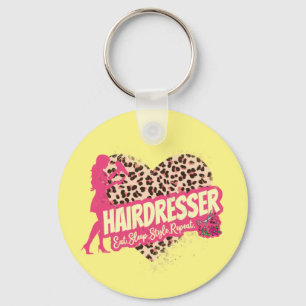 Friseur Leopard Hair Hustler Schlüsselanhänger