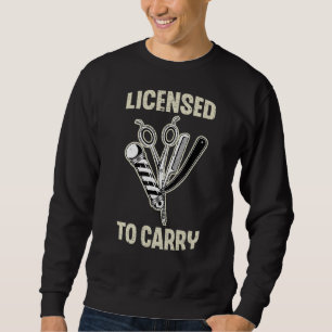 Friseur-Lifeline-Pole-Schere Haarklippe Sweatshirt