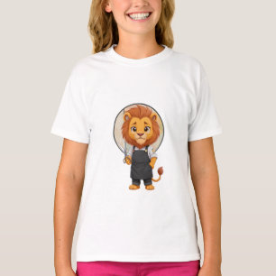 Friseur Löwen Stylist Kinder T-Shirt