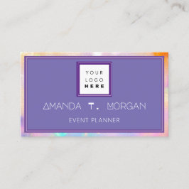 Friseur Makeup Artist Beauty Holographic Logo Visitenkarte
