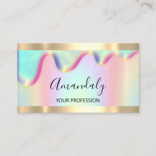 Friseur Makeup Artist Lash Logo Holografie Visitenkarte