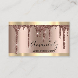 Friseur Makeup Artist Lash Rose Gold Blush Visitenkarte