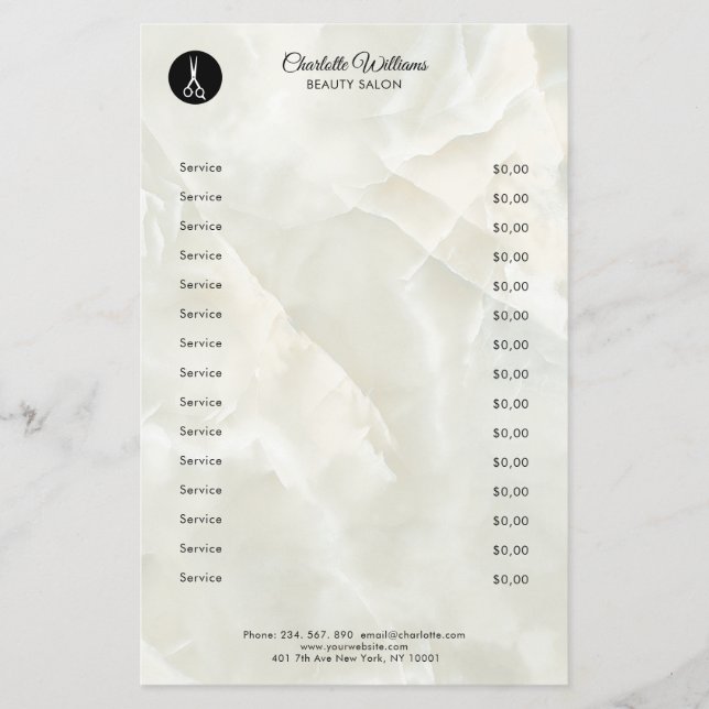 Friseur Marmor Flyer (Vorne)