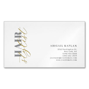 Friseur Modern Minimalistisch Einfaches Profil Magnetische Visitenkarte