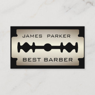 Friseur-moderner Rasierklingen-Logo-Haar-Stylist Visitenkarte