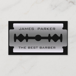 Friseur-moderner Rasierklingen-Logo-Haar-Stylist Visitenkarte
