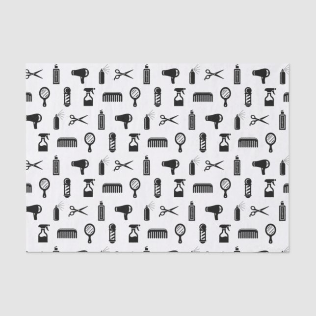 Friseur-Muster CUSTOM FARBE Seidenpapier (Vorderseite)