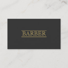 Friseur-mutiges schwarzes Goldmodernes berufliches Visitenkarte