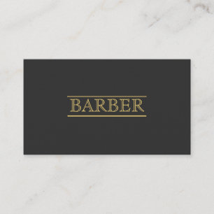 Friseur-mutiges schwarzes Goldmodernes berufliches Visitenkarte