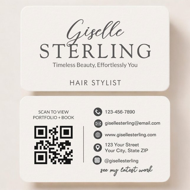 Friseur Neutraler QR-Code Visitenkarte (Von Creator hochgeladen)