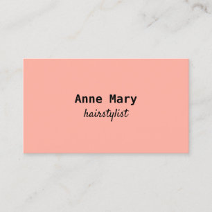 Friseur Peach Corpink Pink Black Visitenkarte