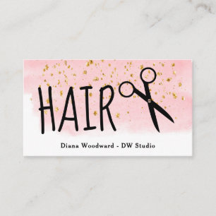 Friseur Pink Gold Visitenkarte
