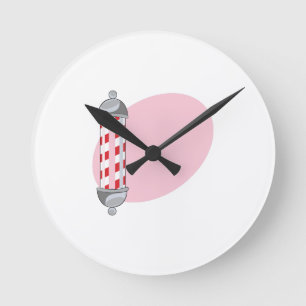 Friseur Pole Runde Wanduhr