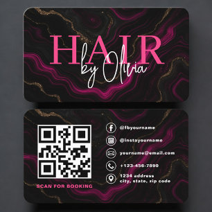 Friseur QR Code Moderne Visitenkarte