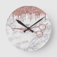 Friseur Rose Gold Glitter Schere Marmor