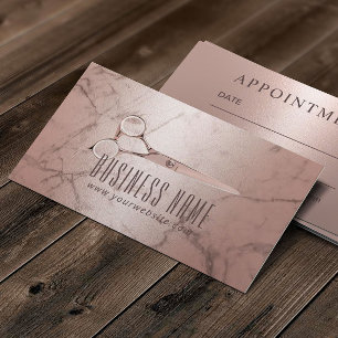 Friseur Rose Gold Marble Moderne Idee Terminkarte
