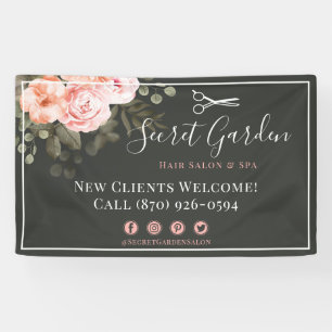 Friseur Salon Beauty Stylist Elegante Rose Piazza  Banner