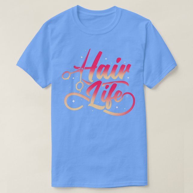 Friseur Salon Friseur Stylist Schere Haar T-Shirt (Design vorne)