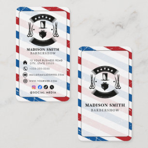Friseur-Salon Hairstylist Professioneller Barbier Visitenkarte