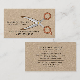 Friseur-Salon Hairstylist Professioneller Barbier Visitenkarte