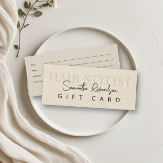 Friseur-Salon Minimal Modern Boho Geschenkkarte