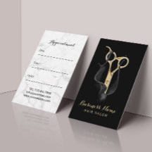 Friseur Salon Modernes Schwarzes & Gold Haar Termi