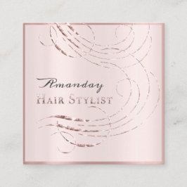 Friseur Salon Salon Sitzplatz Karte Rosa Pasta