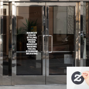 Friseur-Salon-Spa-Serviceangebot groß anpassen Fensteraufkleber