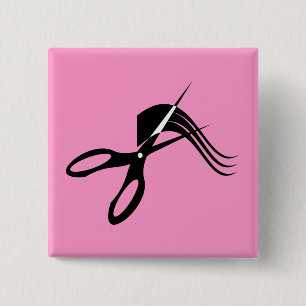 Friseur-Scheren - Haar-Stylist Button
