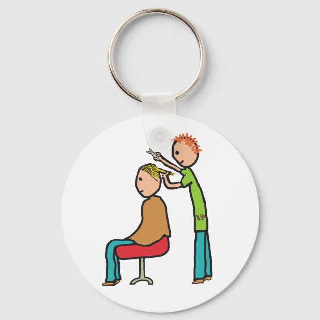 Friseur Schlüsselanhänger (Vorderseite)
