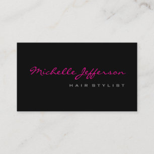 Friseur Script Grau Rosa Visitenkarte