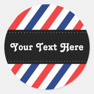 Friseur-Streifen Runder Aufkleber