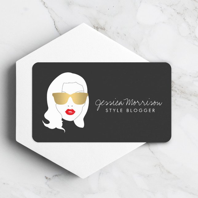 Friseur, Style Blogger, Glamour Beauty Girl Visitenkarte (Von Creator hochgeladen)