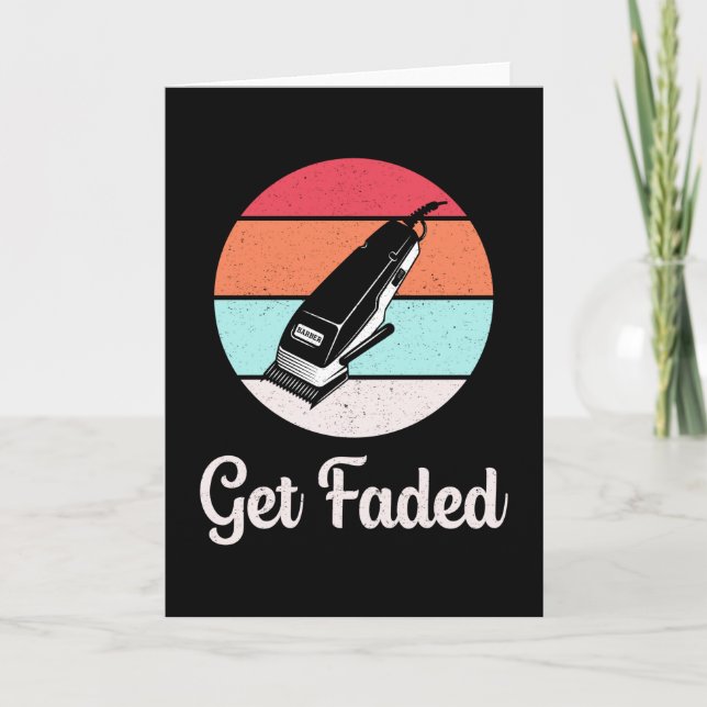 Friseur-Stylist Barber Friseur erhält verblasstes  Karte (Vorderseite)
