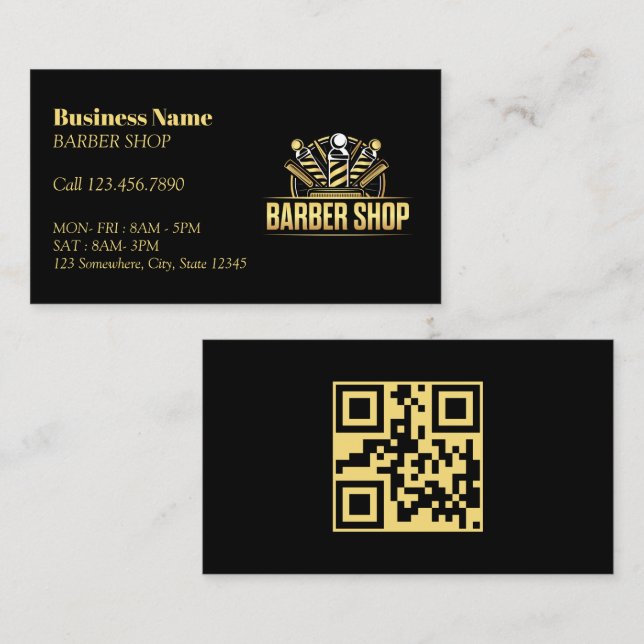 Friseur-Stylist Barber Pole Beruflicher Friseur Visitenkarte (Vorne/Hinten)