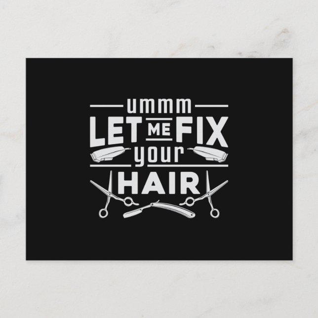 Friseur Stylist Barber Schere Friseur Friseur Gesc Postkarte (Vorderseite)
