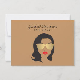 Friseur-Stylist Beauty Girl Tan/Brown Geschenkkart