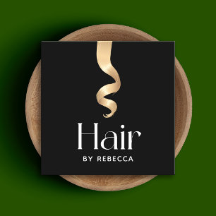 Friseur-Stylist Blonde Hair Square Business Card Quadratische Visitenkarte