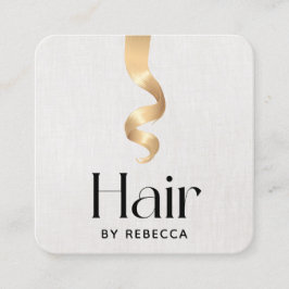 Friseur-Stylist Blonde Hair Square Business Card Quadratische Visitenkarte